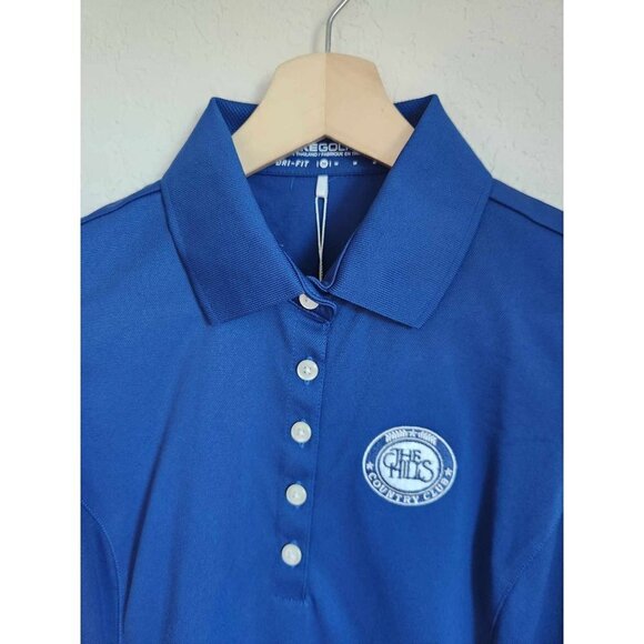 Nike Women's Sleeveless Blue Golf Polo Shirt Size Medium - Picture 3 of 11